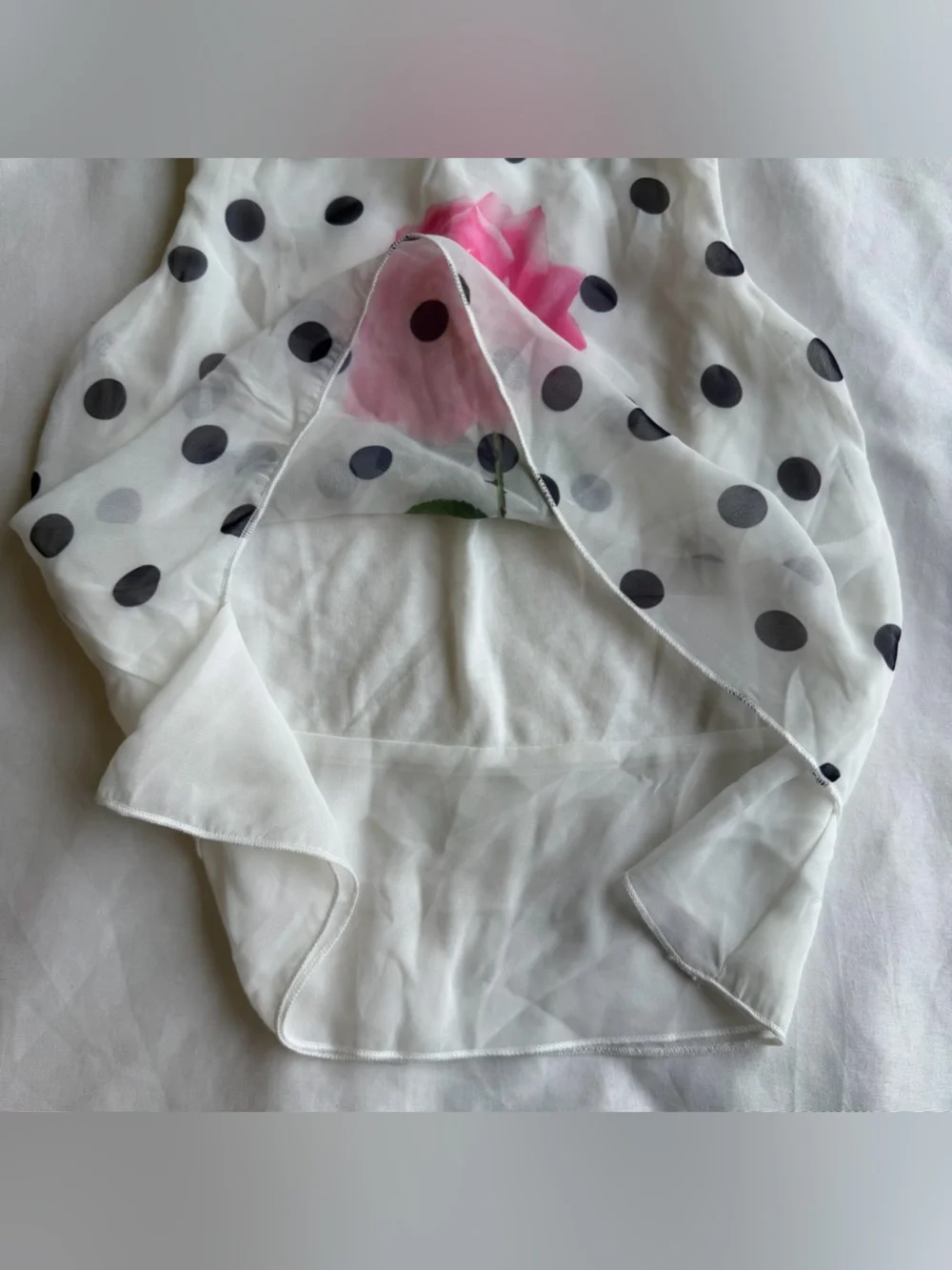 Pink Toddler Jeans and White Polka Dot Rose Tank Set